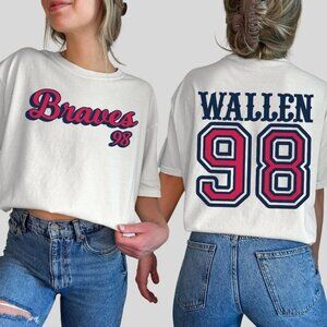 98 Braves Morgan Wallen Tee, Country Music Tshirt, Cowboy Western Shirt 2 Sided